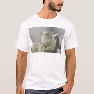 T-shirt Belle Tulipe de printemps blanche