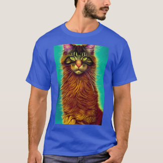 T-shirt belle un chat coon principal Oversize