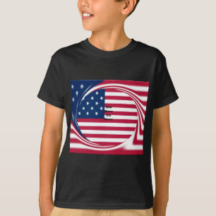 T-shirt Belle USA Drapeau Dieu bénisse notre maison