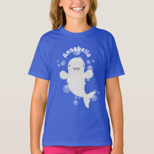 T-shirt Béluga mignon bulles dessin de dessin animé