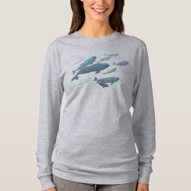 T-shirt Beluga Whale Top de chemise de baleine du beluga (Devant)