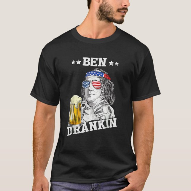 T-shirt Ben Drankin 4 juillet Américain (Devant)