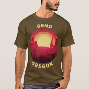 T-shirt Bend Oregon Desert Illustration Souvenir Vintage