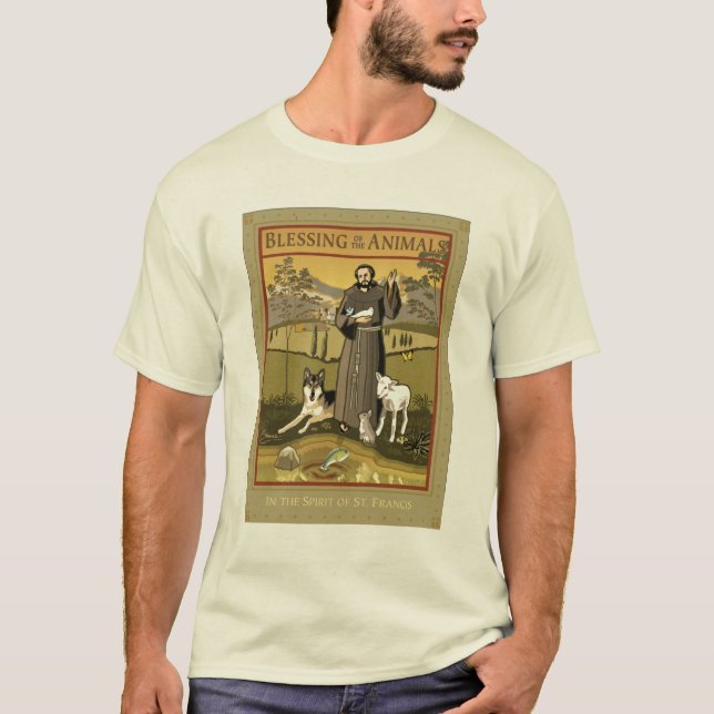 T-SHIRT BÉNÉDICTION DE L'AFFICHE D'ANIMAUX (Devant)
