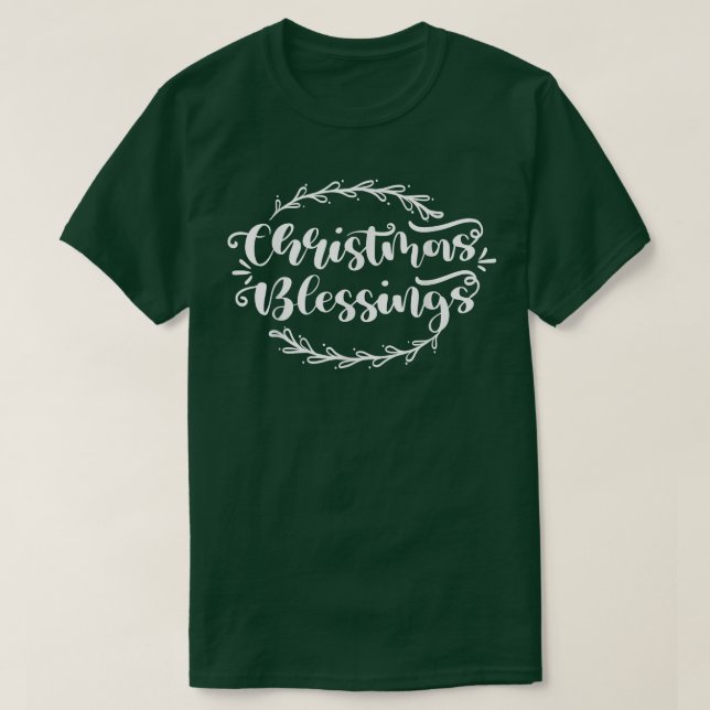 T-shirt Bénédictions de Noël Voeux Joyeux Fêtes (Design devant)