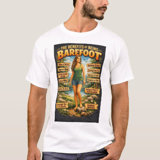 T-shirt Benefits of going barefoot