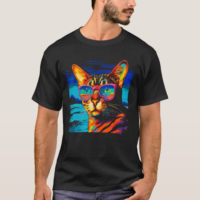 T-shirt Bengal Cat Summer (Devant)