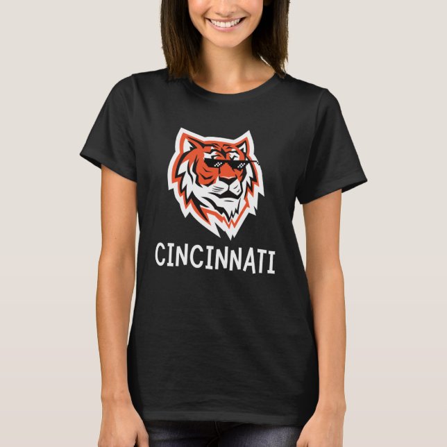 T-shirt Bengal Tiger  Bengal Wearing Cool Glasses 513 (Devant)