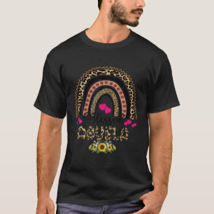 T-shirt Béni Abuela Leopard Heart Rainbow Mother's Day