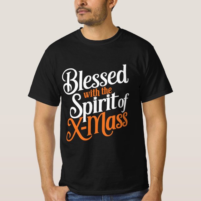 T-shirt Béni Avec L'Esprit De L'Art numérique De Masse X D (Devant)
