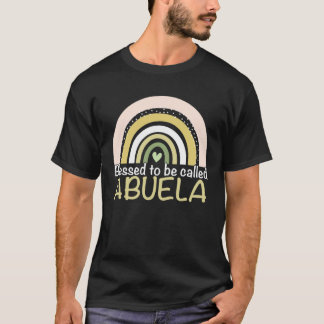 T-shirt Béni d'être appelé Abuela Boho Rainbow Mother s
