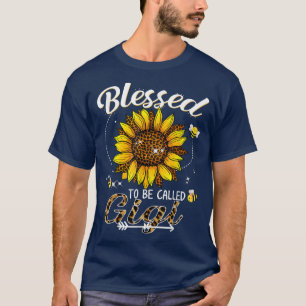 T-shirt Béni D'Être Appelé Gigi Funny Leopard Tournesol