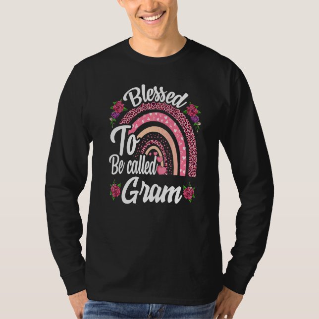 T-shirt Béni D'Être Appelé Gram Cute Arc En Ciel Pour Les  (Devant)