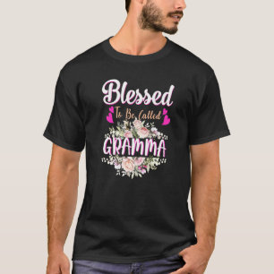 T-shirt Béni D'Être Appelé Gramma Floral Womens Gramma M