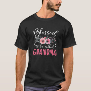 T-shirt Béni D'Être Appelé Grand-Mère Florale Meilleure Gr