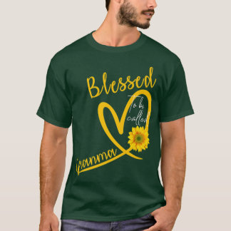 T-shirt Béni D'Être Appelé Granma Coeur Tournesol Mère