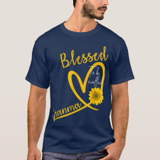 T-shirt Béni D'Être Appelé Granma Coeur Tournesol Mère