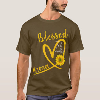 T-shirt Béni D'Être Appelé Mama Heart Sunflower Mères
