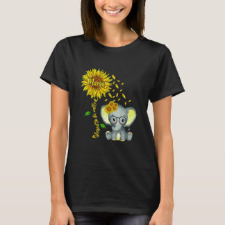 T-shirt Béni D'Être Appelé Mama Sunflower Elephant