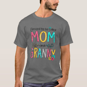 T-shirt Béni d'être appelé maman et grand-mère fête 2