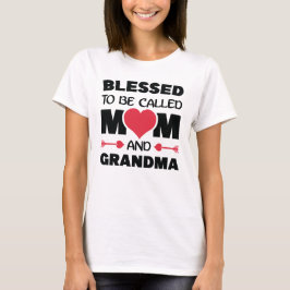 T-shirt Béni D'Être Appelé Maman Et Grand-Mère Mères Drôle