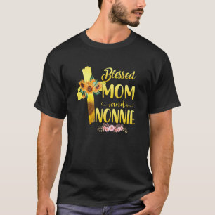 T-shirt Béni D'Être Appelé Maman Et Nonnie Tournesol Moth