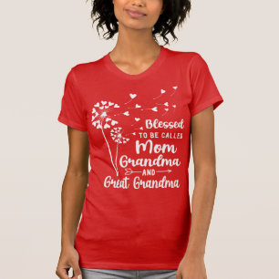 T-shirt Béni D'Être Appelé Maman, Grand-Mère, Grand-Grand-