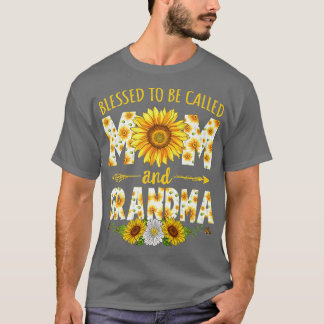 T-shirt Béni D'Être Appelé Maman & Grand-Mère Tournesol Mo