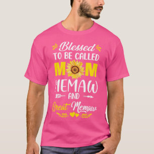 T-shirt Béni D'Être Appelé Maman Mémoriser De Grandes Mère