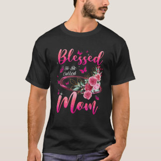 T-shirt Béni D'Être Appelé Maman Mignonne Fête Des Mères