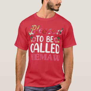T-shirt Béni D'Être Appelé Memaw Floral, Fête Des Mères Gr