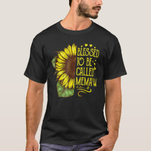 T-shirt Béni D'Être Appelé Memaw Grand-Mère Tournesol Moth