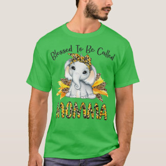 T-shirt Béni D'Être Appelé Momma Sunflower Elephant Moth