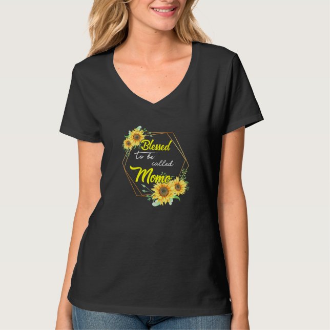 T-shirt Béni d'être appelé Momo tournesol Momo mères d (Devant)