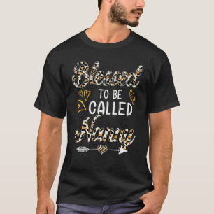 T-shirt Béni D'Être Appelé Nanny Leopard Nanny Mères