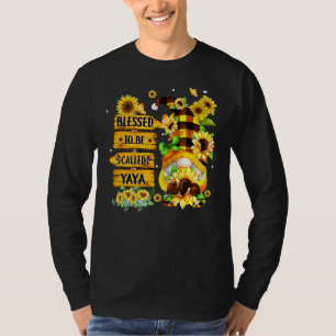 T-shirt Béni D'Être Appelé Yaya Fall Gnome Sunflowers Gr