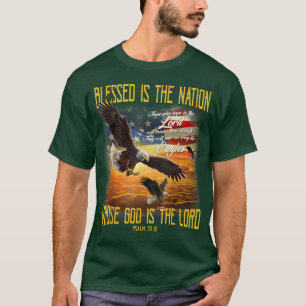 T-shirt Béni Est La Nation Dont Dieu Est Le Seigneur