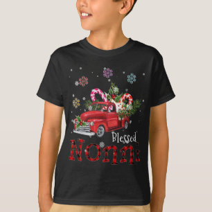 T-shirt Béni Nonni Noël Camion Rouge Cadeau Pour Grand-Mèr