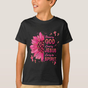 T-shirt Béni par Dieu aimé par Jésus Tournesol Chrétien