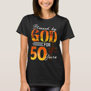 T-shirt Béni par Dieu pendant 50 ans Cadeau 50e anniversai