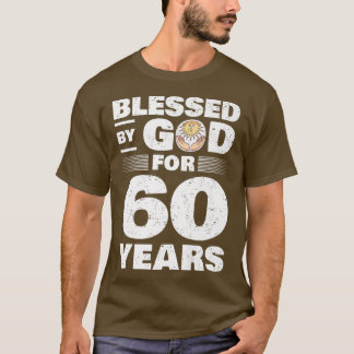 T-shirt Béni par Dieu pendant 60 ans60e Anniversaire Premi