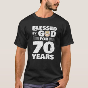 T-shirt Béni Par Dieu Pendant 70 Ans - 70E Anniversaire