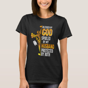 T-shirt Béni Par Dieu Porté Par Mon Mari Protégé Par