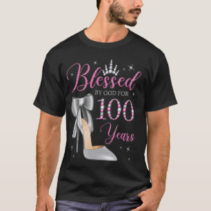T-shirt Béni Par Dieu Pour 100 Ans 100e Anniversaire Pa