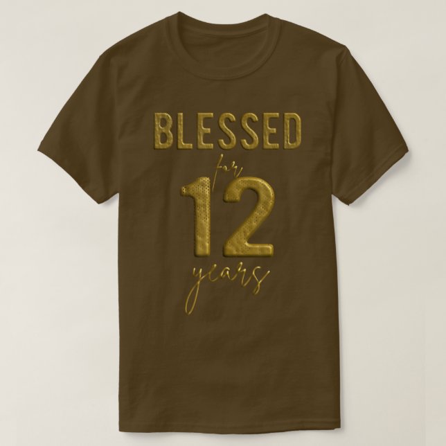 T-shirt Béni Pour 12 Ans 12e Anniversaire Noël G (Design devant)
