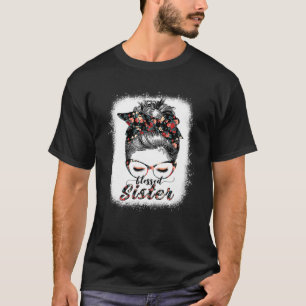 T-shirt Béni Soeur Messy Bun Femmes Joyeuses Pâques, Mère