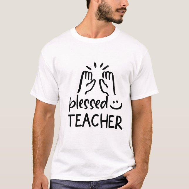 T-shirt Bénie Foi Enseignant Retour À L'École T-Chemise (Devant)