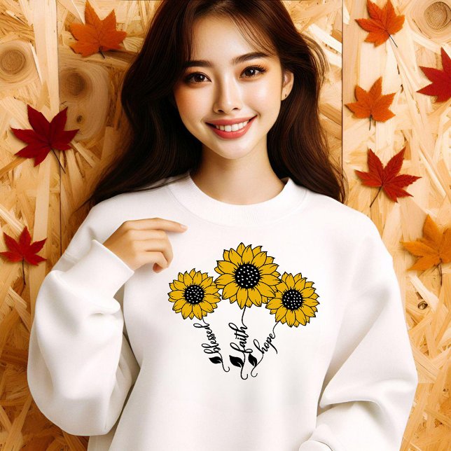 T-shirt Bénie foi Hope Sunflowers (Sunflowers Hope faith blessed)