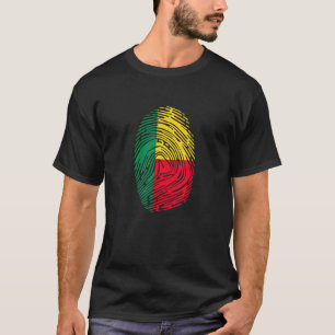 T-shirt Bénin Pays Drapeau empreintes génétiques