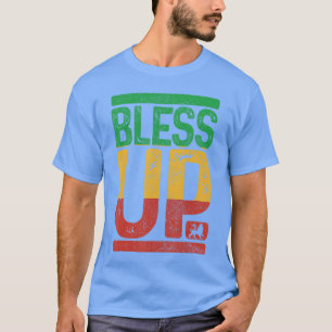 T-shirt Bénis la musique reggae Rastafari Lion de Juda Ras